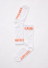 Afends Unisex Reborn - Hemp Crew Socks - White - Afends unisex reborn   hemp crew socks   white   sustainable clothing   streetwear