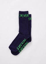 Afends Unisex Reborn - Hemp Crew Socks - Midnight - Afends unisex reborn   hemp crew socks   midnight   sustainable clothing   streetwear