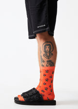 Afends Unisex Mushy - Recycled Crew Socks - Coral - Afends unisex mushy   recycled crew socks   coral   sustainable clothing   streetwear