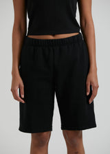 Afends Unisex Razor - Unisex Organic Sweat Shorts - Black - Afends unisex razor   unisex organic sweat shorts   black   sustainable clothing   streetwear