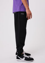 Afends Unisex Razor - Unisex Organic Sweat Pants - Black - Afends unisex razor   unisex organic sweat pants   black   sustainable clothing   streetwear