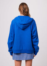 Afends Unisex Rolled Up - Unisex Hemp Zip Up Hoodie - Electric Blue - Afends unisex rolled up   unisex hemp zip up hoodie   electric blue   sustainable clothing   streetwear