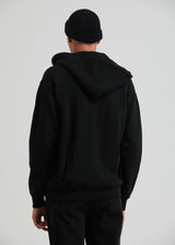 Afends Unisex Solitude - Unisex Organic Zip Up Hoodie - Black - Afends unisex solitude   unisex organic zip up hoodie   black   sustainable clothing   streetwear