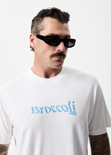 Afends Unisex Broccoli - Unisex Hemp Retro T-Shirt - White - Afends unisex broccoli   unisex hemp retro t shirt   white   sustainable clothing   streetwear