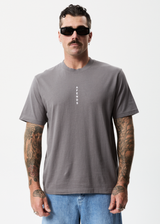 Afends Mens Luxury - Recycled Retro T-Shirt - Steel - Afends mens luxury   recycled retro t shirt   steel   sustainable clothing   streetwear