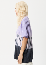 Afends Womens Moonshadow - Hemp Washed Oversized T-Shirt - Plum - Afends womens moonshadow   hemp washed oversized t shirt   plum   sustainable clothing   streetwear