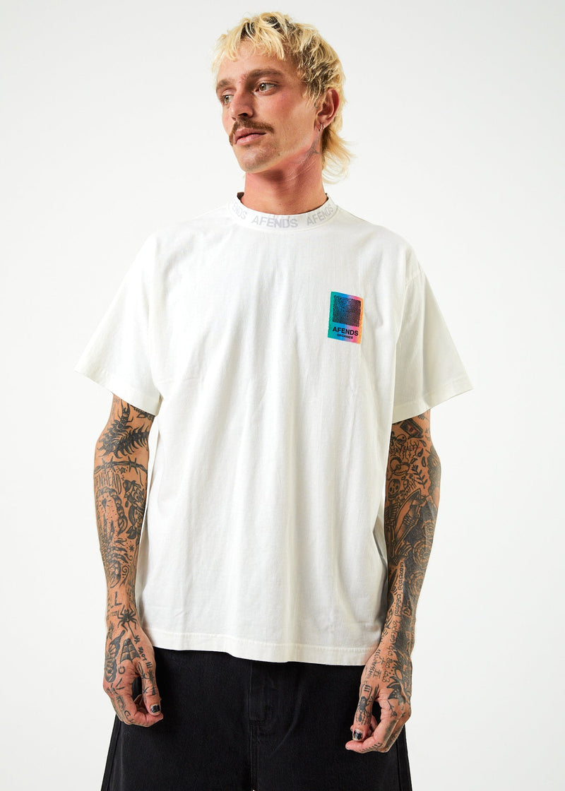 Afends Unisex Studio - Unisex Organic Boxy T-Shirt - Off White