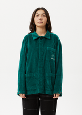 Afends Unisex Union - Corduroy Jacket - Emerald - Afends unisex union   corduroy jacket   emerald   sustainable clothing   streetwear