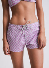 Afends Womens Carlo - Recycled Boardshorts - Candy Check - Afends womens carlo   recycled boardshorts   candy check   sustainable clothing   streetwear