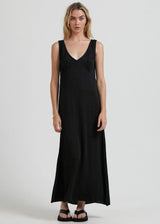 Afends Womens Leni - Recycled Maxi Dress - Black - Https://player.vimeo.com/external/638490982.hd.mp4?s=6686863770e87ed5fca9e256e0489ef3dee02cbd&profile_id=175