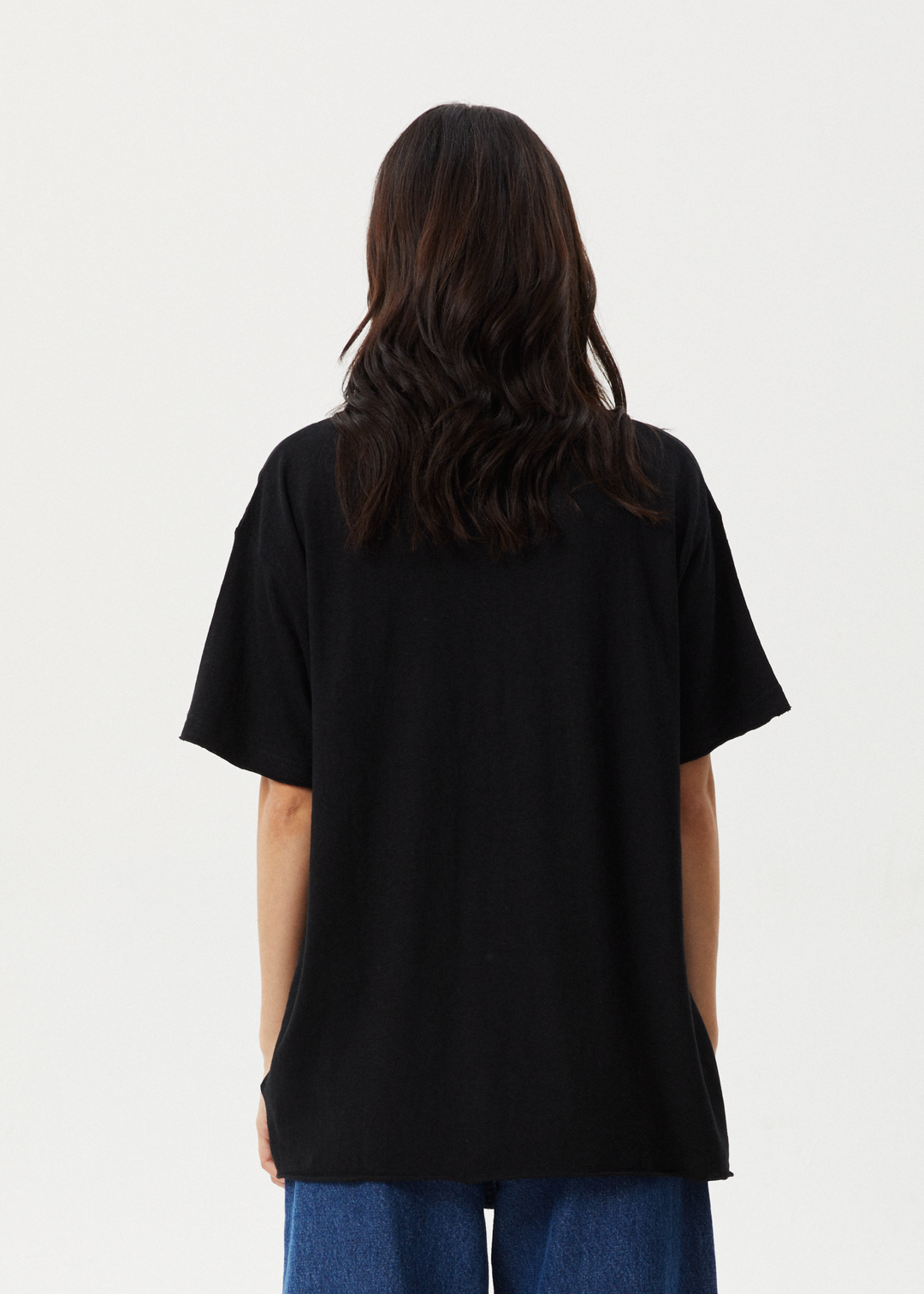 Afends Womens Slay - Hemp Oversized Tee - Black - Sustainable Clothing - Streetwear