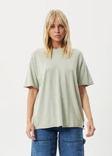 Afends Womens Slay - Hemp Oversized T-Shirt - Eucalyptus - Afends womens slay   hemp oversized t shirt   eucalyptus   sustainable clothing   streetwear