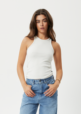 Afends Womens Pearly - Hemp Ribbed Singlet - Off White - Afends womens pearly   hemp ribbed singlet   off white   sustainable clothing   streetwear