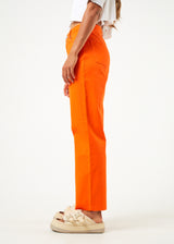 Afends Womens Shelby - Hemp Wide Leg Pants - Orange - Afends womens shelby   hemp wide leg pants   orange   sustainable clothing   streetwear