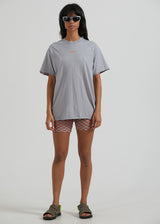 Afends Womens Carvings - Recycled Oversized T-Shirt - Grey - Afends womens carvings   recycled oversized t shirt   grey   sustainable clothing   streetwear