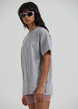 Afends Womens Carvings - Recycled Oversized T-Shirt - Grey - Afends womens carvings   recycled oversized t shirt   grey   sustainable clothing   streetwear
