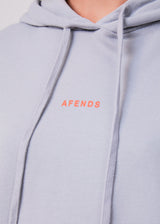 Afends Womens Carvings - Recycled Cropped Hoodie - Grey - Afends womens carvings   recycled cropped hoodie   grey   sustainable clothing   streetwear