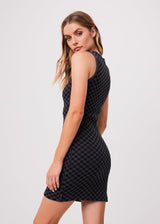 Afends Womens Operator - Recycled Ribbed Dress - Black - Afends womens operator   recycled ribbed dress   black   sustainable clothing   streetwear
