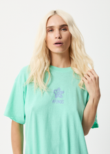 Afends Womens Paradoxic - Hemp Oversized Graphic T-Shirt - Mint - Afends womens paradoxic   hemp oversized graphic t shirt   mint   sustainable clothing   streetwear