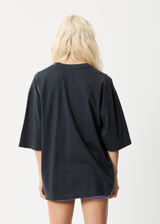 Afends Womens Glits - Recycled Oversized T-Shirt - Charcoal - Afends womens glits   recycled oversized t shirt   charcoal   sustainable clothing   streetwear