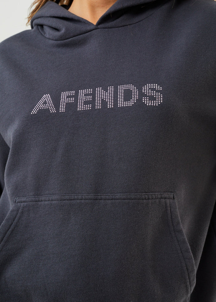 Afends Womens Glits - Recycled Hoodie - Charcoal - Sustainable Clothing - Streetwear
