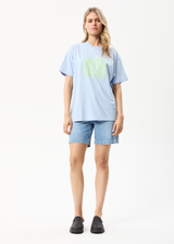 Afends Womens To Grow - Recycled Oversized Graphic T-Shirt - Powder Blue - Afends womens to grow   recycled oversized graphic t shirt   powder blue   sustainable clothing   streetwear