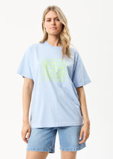 Afends Womens To Grow - Recycled Oversized Graphic T-Shirt - Powder Blue - Afends womens to grow   recycled oversized graphic t shirt   powder blue   sustainable clothing   streetwear