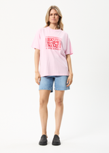 Afends Womens To Grow - Recycled Oversized Graphic T-Shirt - Powder Pink - Afends womens to grow   recycled oversized graphic t shirt   powder pink   sustainable clothing   streetwear