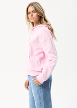 Afends Womens To Grow - Recycled Graphic Hoodie - Powder Pink - Afends womens to grow   recycled graphic hoodie   powder pink   sustainable clothing   streetwear