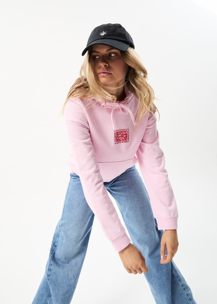 Afends Womens To Grow - Recycled Graphic Hoodie - Powder Pink - Sustainable Clothing - Streetwear