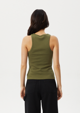 Afends Womens Lydia - Organic Rib Singlet - Military - Afends womens lydia   organic rib singlet   military   sustainable clothing   streetwear