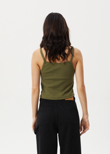 Afends Womens Taylor - Organic Rib Singlet - Military - Afends womens taylor   organic rib singlet   military   sustainable clothing   streetwear