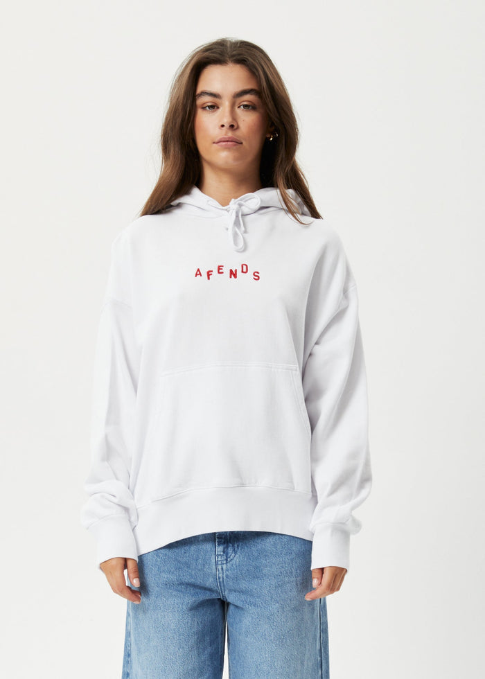 Afends Womens Kala - Recycled Hoodie - White - Sustainable Clothing - Streetwear