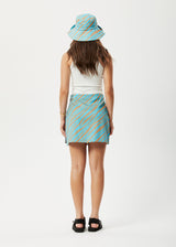 Afends Womens Adi - Hemp Mini Skirt - Blue Stripe - Afends womens adi   hemp mini skirt   blue stripe   sustainable clothing   streetwear