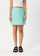 Afends Womens Benny - Hemp Mini Skirt - Jade Daisy - Afends womens benny   hemp mini skirt   jade daisy   sustainable clothing   streetwear