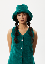 Afends Womens Kaia - Corduroy Mini Dress - Emerald - Afends womens kaia   corduroy mini dress   emerald   sustainable clothing   streetwear