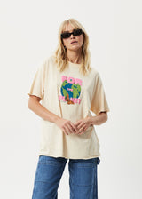 Afends Womens Planet - Oversized T-Shirt - Sand - Afends womens planet   oversized t shirt   sand   sustainable clothing   streetwear