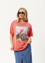 Afends Womens Under Pressure - Oversized T-Shirt - Washed Hibiscus - Afends womens under pressure   oversized t shirt   washed hibiscus   sustainable clothing   streetwear