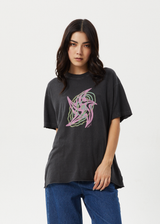Afends Womens Gravity - Oversized Tee - Stone Black - Afends womens gravity   oversized tee   stone black   sustainable clothing   streetwear