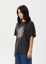 Afends Womens Gravity - Oversized Tee - Stone Black - Afends womens gravity   oversized tee   stone black   sustainable clothing   streetwear