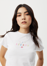 Afends Womens Funhouse - Baby Tee - White - Afends womens funhouse   baby tee   white   sustainable clothing   streetwear