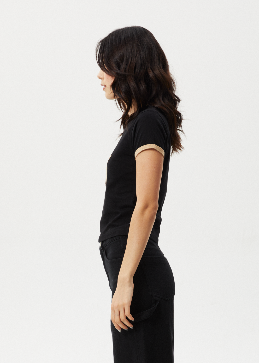 Afends Womens Aster - Baby Tee - Black - Sustainable Clothing - Streetwear