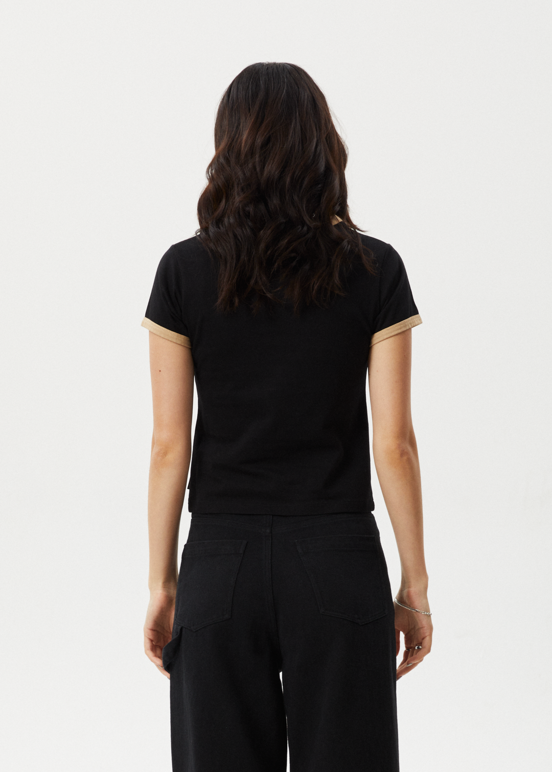 Afends Womens Aster - Baby Tee - Black - Sustainable Clothing - Streetwear