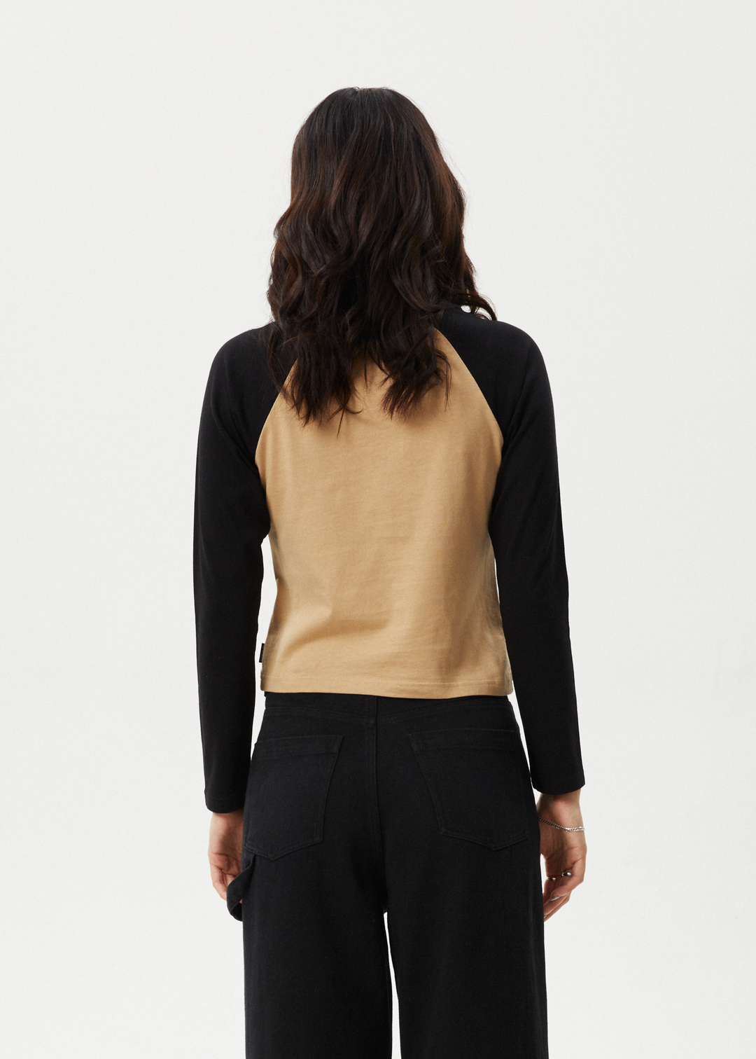 Afends Womens Aster Raglan - Long Sleeve Tee - Tan - Sustainable Clothing - Streetwear