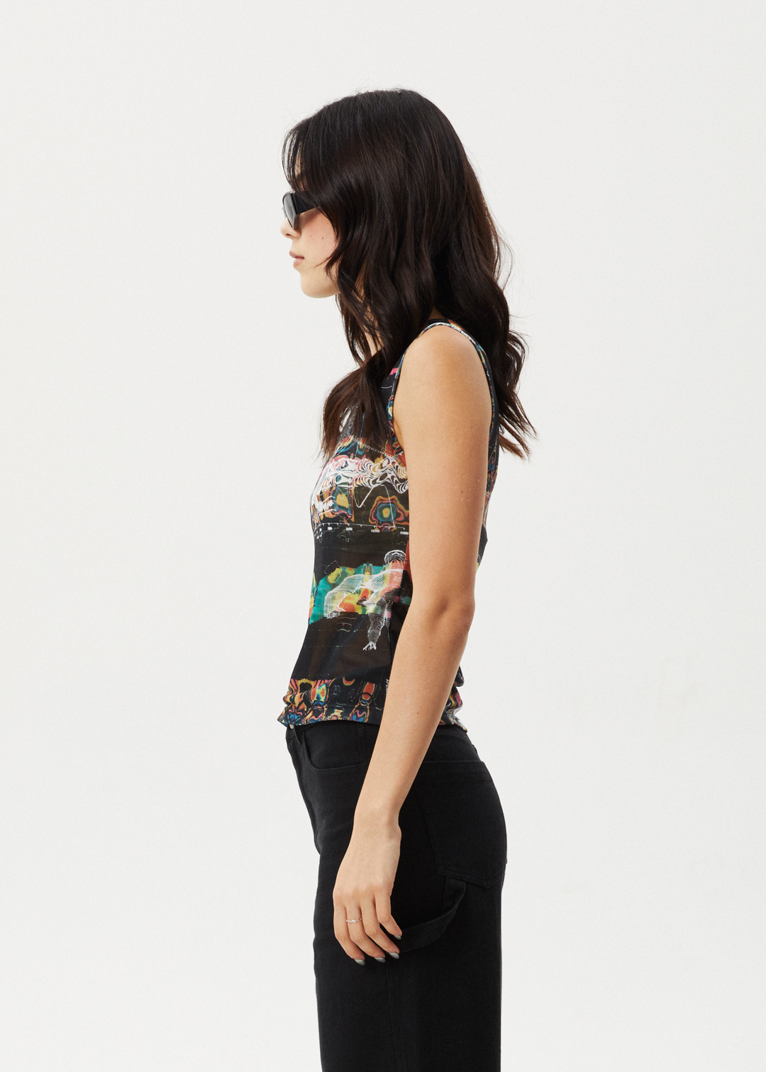 Afends Womens Astral - Sheer Tank - Black - Sustainable Clothing - Streetwear