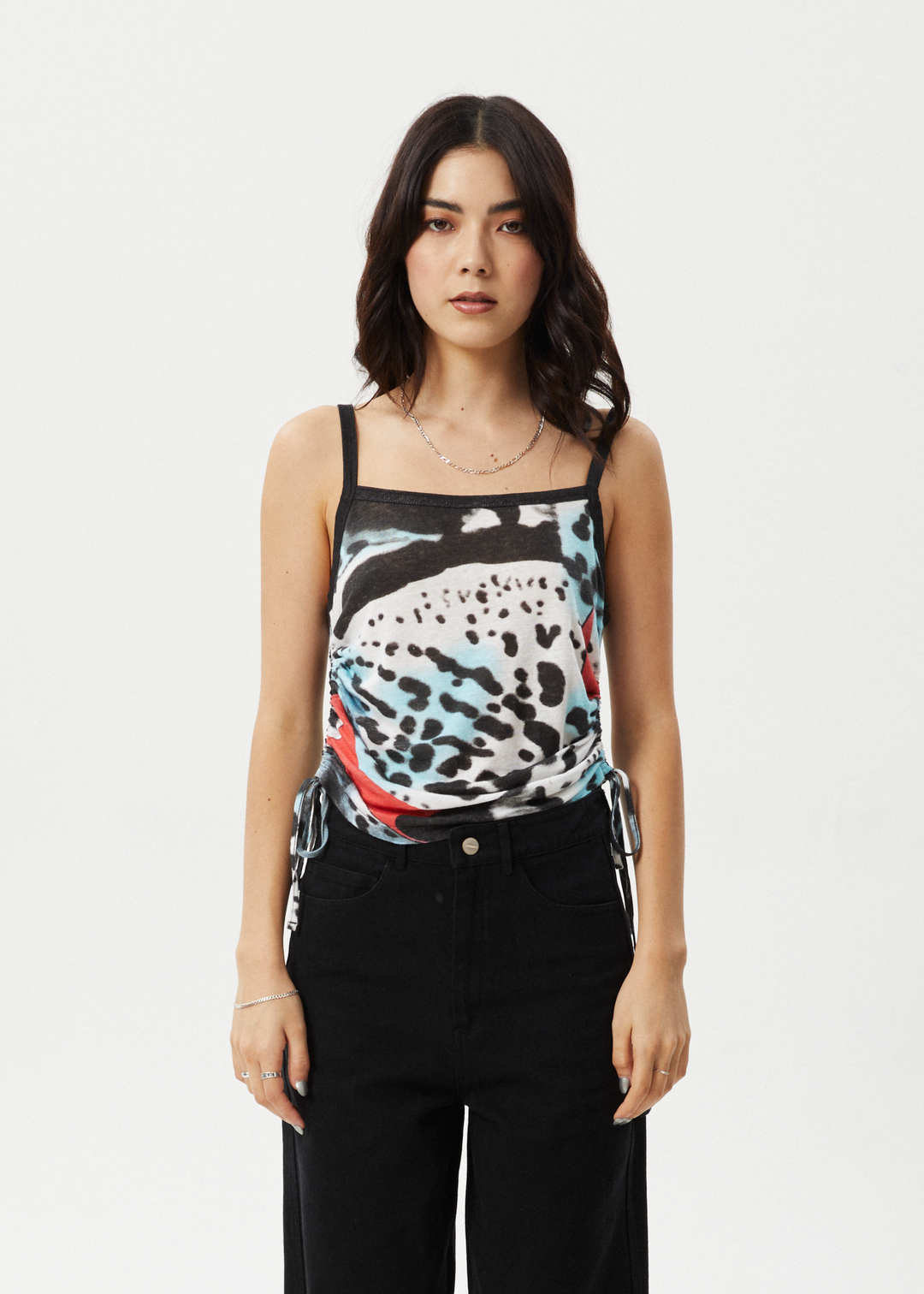 Afends Womens Dossy - Sheer Cami - Black - Sustainable Clothing - Streetwear