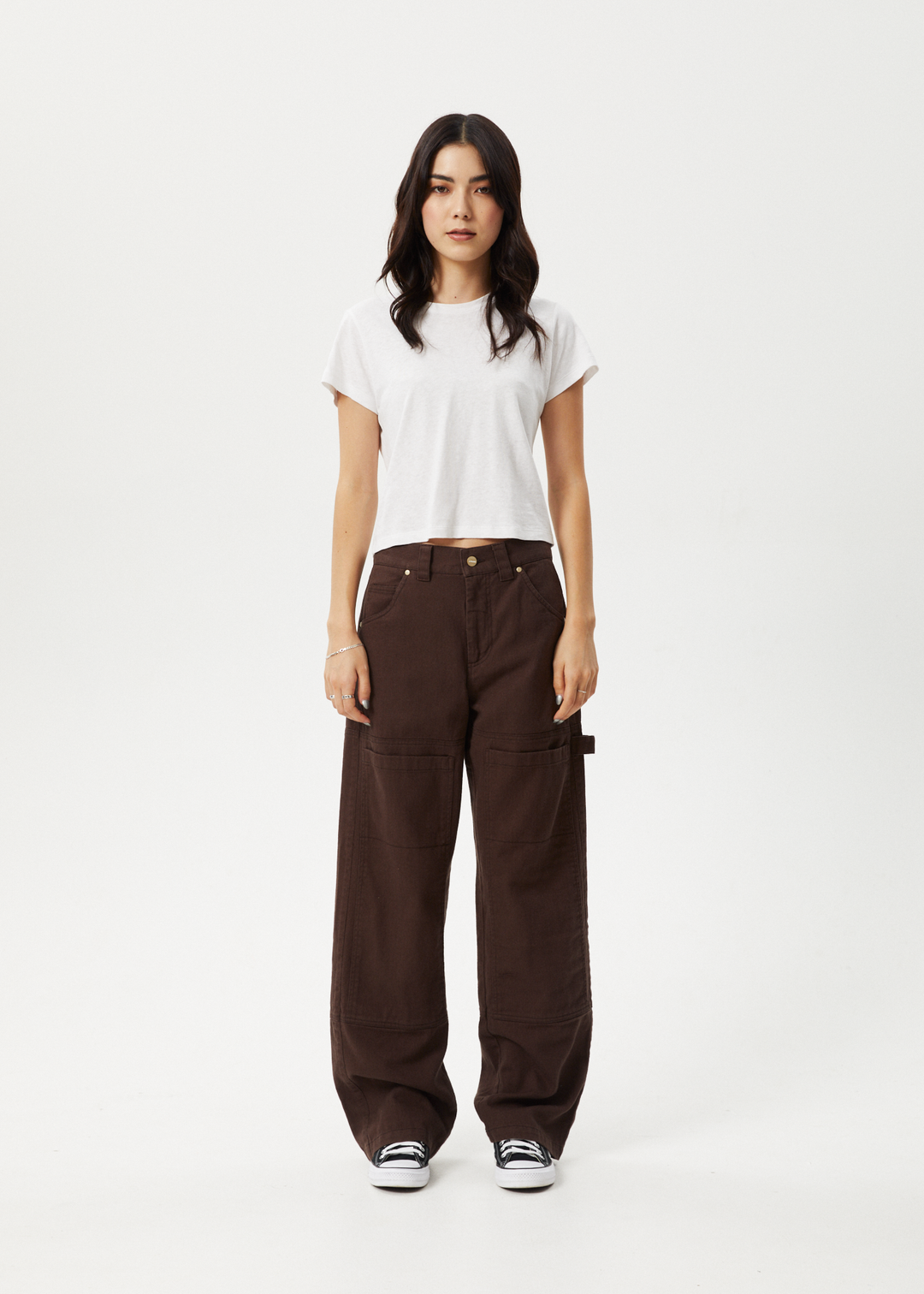 Afends Womens Moss - Carpenter Pant - Coffee - Sustainable Clothing - Streetwear