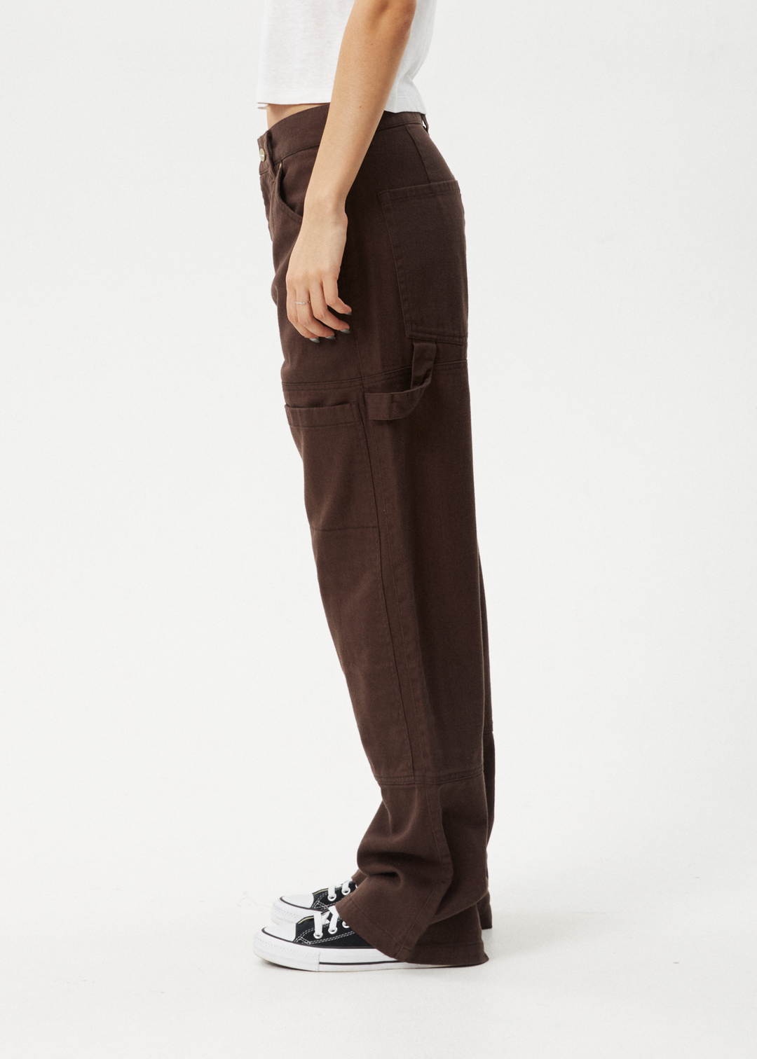 Afends Womens Moss - Carpenter Pant - Coffee - Sustainable Clothing - Streetwear