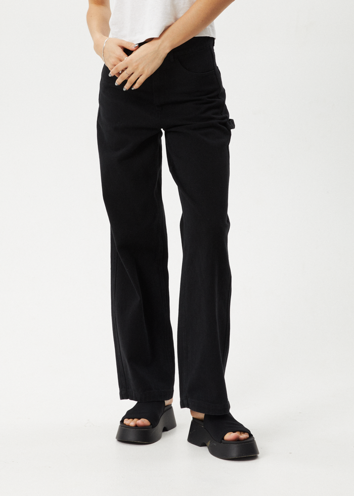 Afends Womens Roads - Carpenter Pant - Black - Sustainable Clothing - Streetwear