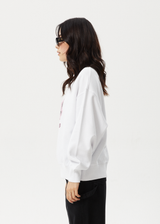 Afends Womens Bloom - Crew Neck - White - Afends womens bloom   crew neck   white   sustainable clothing   streetwear